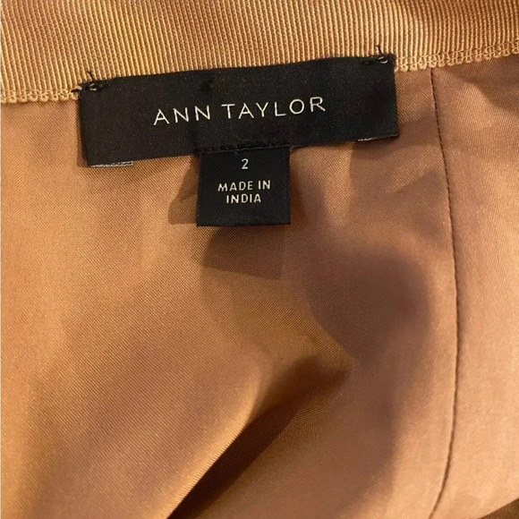 Ann Taylor Navy/Gold Equestrian Midi Silk Satin Feel A-Line Skirt Women’s 2 NWOT - Picture 9 of 14